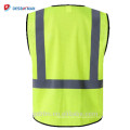 Gelb Atmungsaktives Mesh Sicherheit Sicherheitswesten Hochwertige ANSI Klasse 2 High Visibility Reflektierende Weste Mit Vielen Taschen